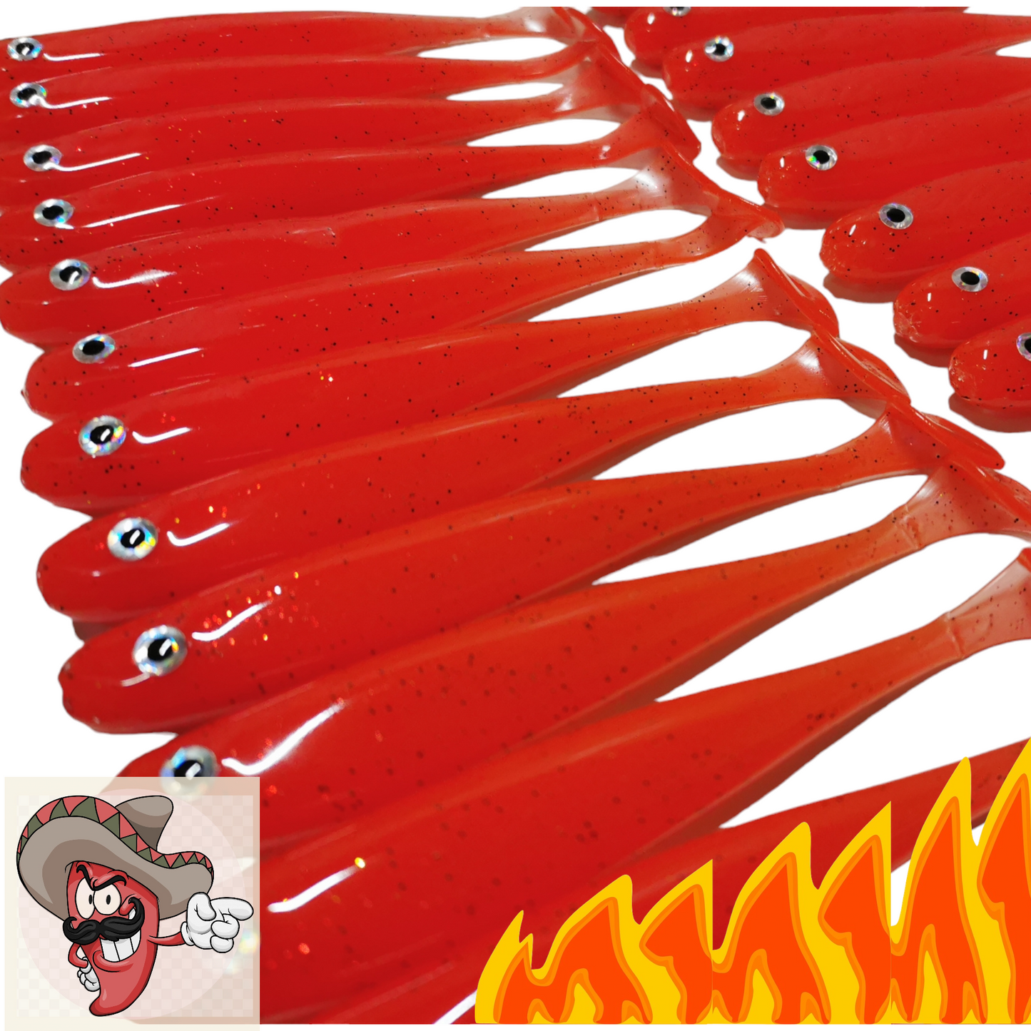 Knacker Shad Pro - Red Pepper